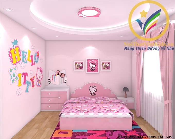 thiet-ke-phong-ngu-hello-kitty-dep