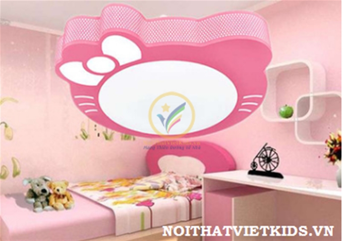 Đèn ốp trần cho bé gái hình Hello Kitty - DNB.05 Đèn ốp trần cho bé gái hình Hello Kitty
