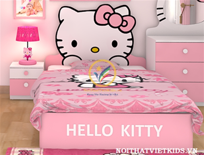 Giường ngủ bé gái Hello Kitty – GDG.002 – Nội Thất VietKids – Số 1 ...