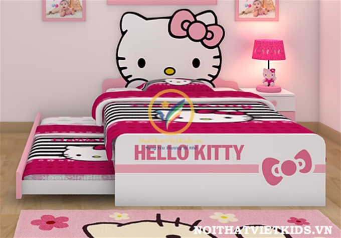 Giường ngủ trẻ em chủ đề Hello Kitty – GDG.001 – Nội Thất VietKids ...